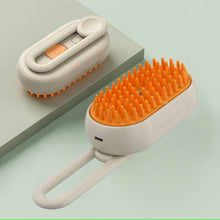 Brosse électrique à vapeur pour chat et chien 2 en 1 - Massage et toilettage des animaux domestiques.