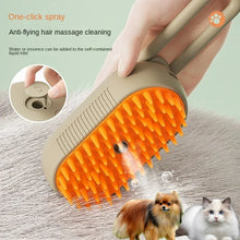 Brosse électrique à vapeur pour chat et chien 2 en 1 - Massage et toilettage des animaux domestiques.